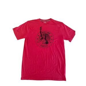 Oakley Men's Red New York Short Sleeve T-shirt. Medium. NY Statue of Liberty.